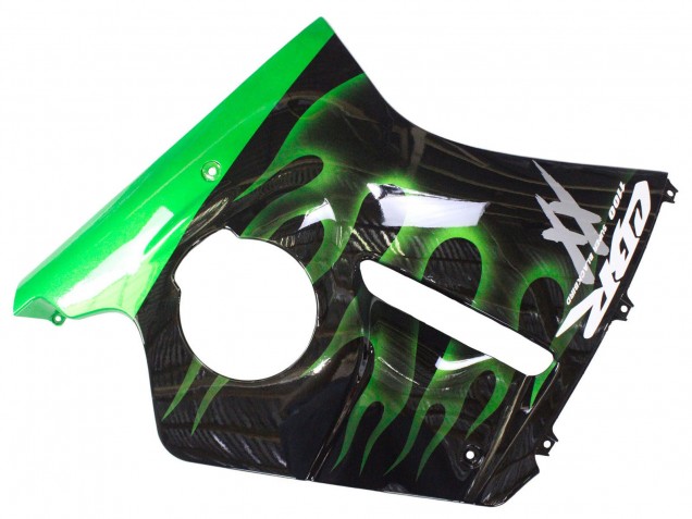 Discount 1996-2007 Glossy Black Green Flame Honda CBR1100XX Blackbird Motorcycle Fairing Canada