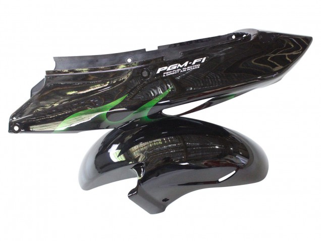 Discount 1996-2007 Glossy Black Green Flame Honda CBR1100XX Blackbird Motorcycle Fairing Canada