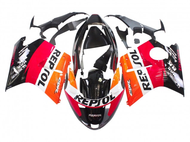 Discount 1996-2007 Orange White Red Glossy Black Repsol Honda CBR1100XX Blackbird Abs Motorcycle Fairings Canada