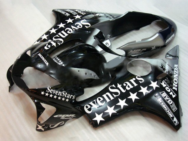 Discount 1999-2000 Glossy Black White SevenStars Honda CBR600 F4 Motorcycle Fairings Canada