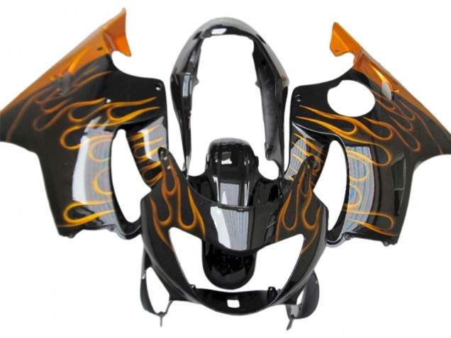 Discount 1999-2000 Glossy Black Gold Flame Honda CBR600 F4 Motorcycle Fairings Canada