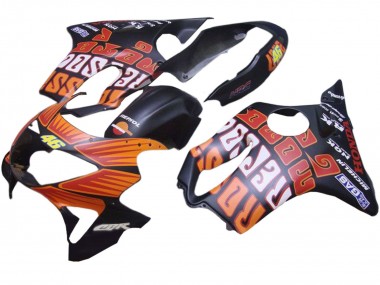 Discount 1999-2000 Matte Black Orange Rossi Repsol 46 Honda CBR600 F4 Motorcycle Fairings Canada
