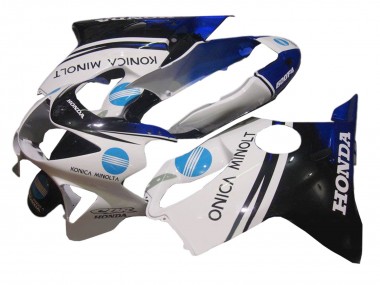 Discount 1999-2000 White Blue Glossy Black Konica Minolta Honda CBR600 F4 Motorcycle Fairing Canada