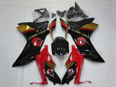 Discount 2011-2013 Red Gold Glossy Black Konica Minolta Honda CBR600F Motorcycle Fairings Canada