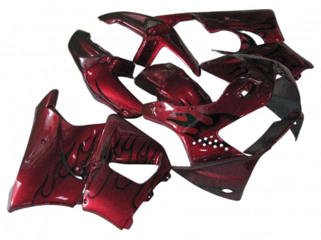 Discount 1998-1999 Dark Red with Black Flame Honda CBR900RR 919 Motorcycle Fairings Canada