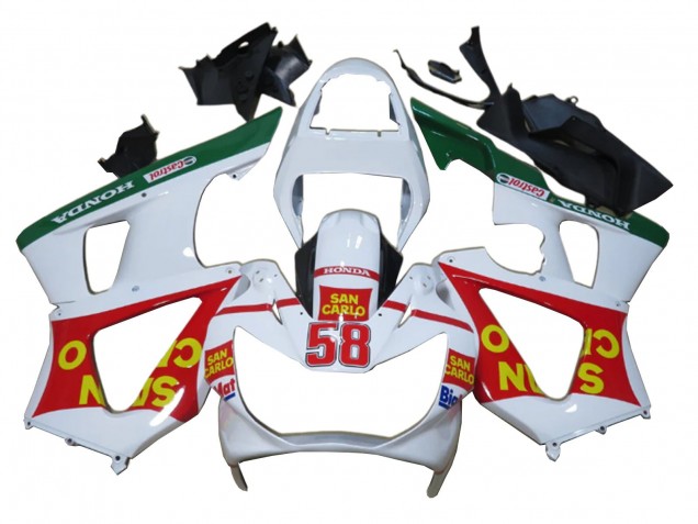 Discount 2000-2001 White Red Green Castrol San Carlo Honda CBR900RR 929 Motorcycle Fairings Canada