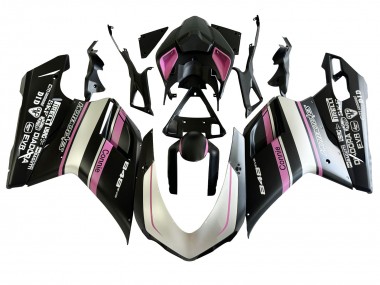 Discount 2007-2014 White Pink Glossy Black Connie Ducati 848 Motorcycle Fairings Canada
