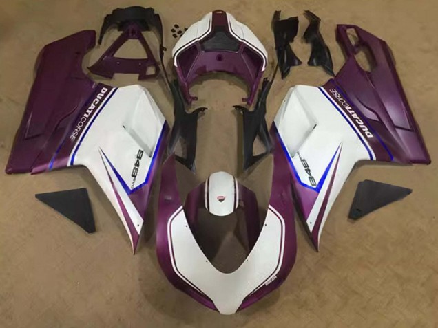 Discount 2007-2014 White Blue Purple Corse Ducati 848 Motorcycle Fairings Canada