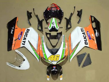 Discount 2007-2014 White Orange Green Glossy Black Tim 46 Ducati 848/1098/1198 Motorcycle Fairings Canada