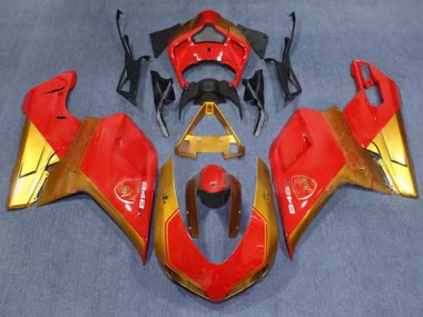 Discount 2007-2014 Red Gold Ducati 848 Motorcycle Fairings Canada