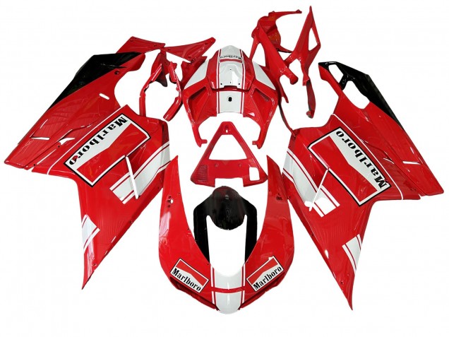 Discount 2007-2014 White Red Glossy Black Marlboro Ducati 848/1098/1198 Motorcycle Fairings Canada