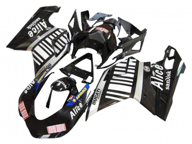 Discount 2007-2014 Silver Glossy Black Alice Sandisk Ducati 1098 Motorcycle Fairings Canada