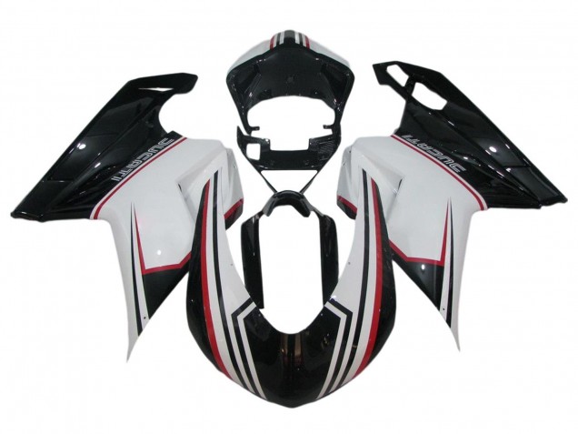 Discount 2007-2014 White Red Glossy Black Ducati 848/1098/1198 Bike Fairings Canada