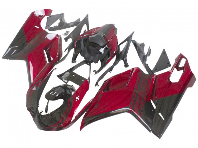 Discount 2007-2014 Red Glossy Black Ducati 848 Motorcycle Fairing Canada
