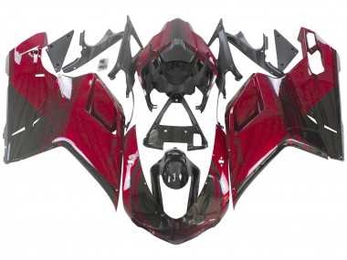 Discount 2007-2014 Red Glossy Black Ducati 848 Motorcycle Fairing Canada