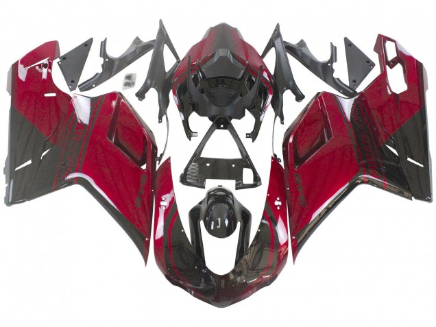 Discount 2007-2014 Red Glossy Black Ducati 848 Motorcycle Fairing Canada