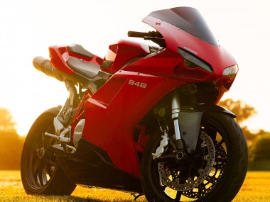 Discount 2007-2014 Red Glossy Black Ducati 848 Motorcycle Fairings Canada