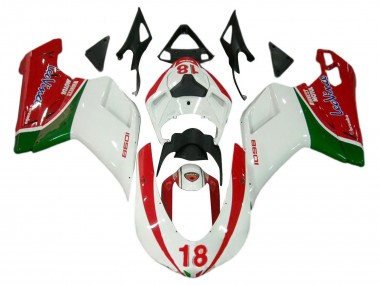 Discount 2007-2014 White Red Green 18 Ducati 848/1098/1198 Motorcycle Fairings Canada