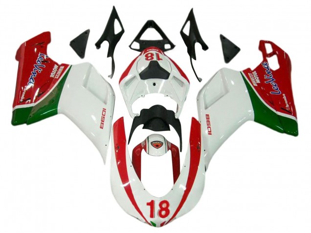 Discount 2007-2014 White Red Green 18 Ducati 848/1098/1198 Motorcycle Fairings Canada