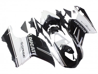 Discount 2007-2014 White Glossy Black Corse Ducati 848/1098/1198 Motorcycle Fairings Canada