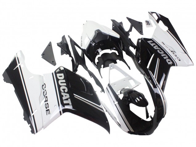 Discount 2007-2014 White Glossy Black Corse Ducati 848/1098/1198 Motorcycle Fairings Canada