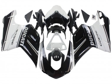 Discount 2007-2014 White Glossy Black Corse Ducati 848/1098/1198 Motorcycle Fairings Canada