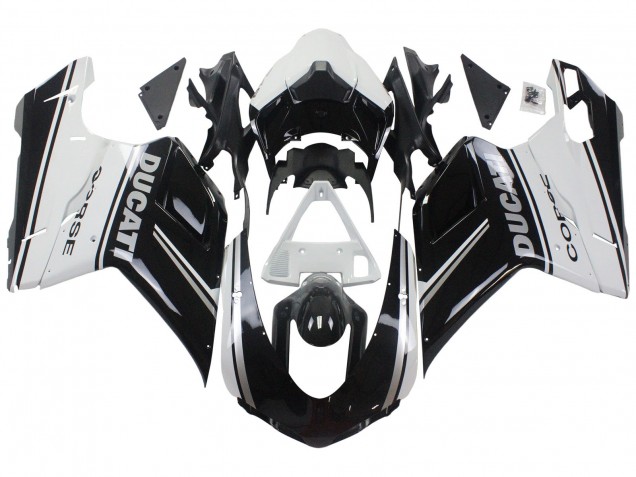 Discount 2007-2014 White Glossy Black Corse Ducati 848/1098/1198 Motorcycle Fairings Canada