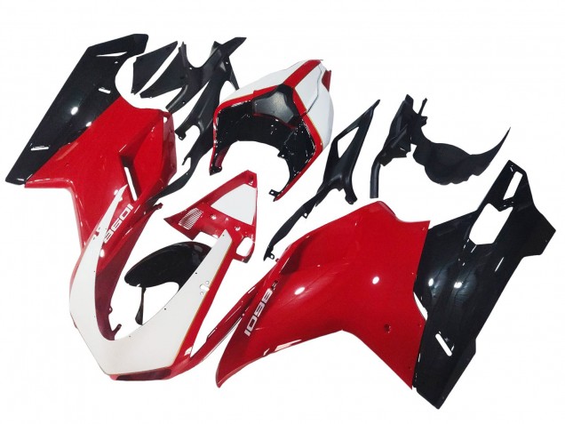 Discount 2007-2014 White Red Glossy Black Ducati 1098 Motorcycle Fairings Canada