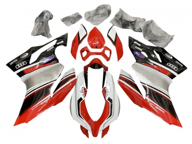 Discount 2011-2014 Silver Red Glossy Black Ducati 1199 Motorcycle Fairings Canada