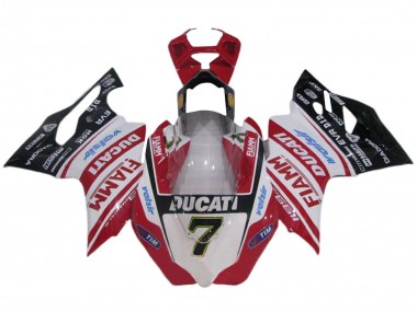Discount 2011-2014 White Red Glossy Black Fiamm Valsir 7 Ducati 1199 Motorcycle Fairings Canada