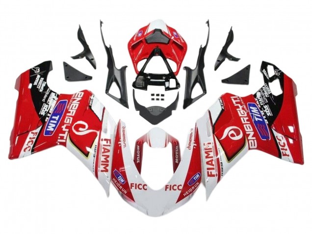 Discount 2011-2014 White Red Glossy Black Ficc Fiamm Ducati 1199 Motorcycle Fairings Canada