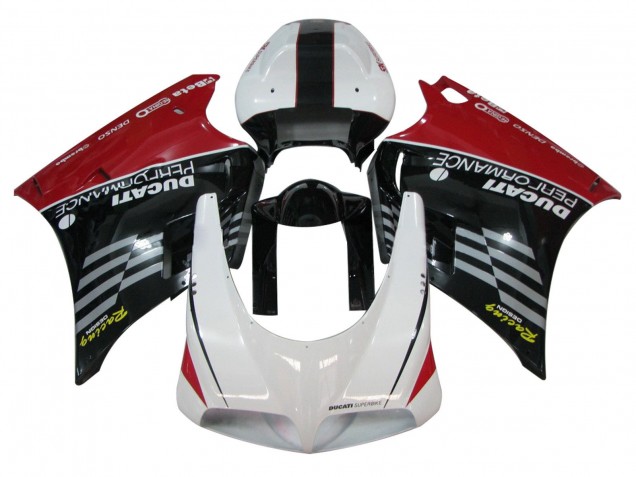 Discount 1993-2005 White Red Glossy Black Racing Performance Ducati 748/916/996/998 Motorcycle Fairings Canada