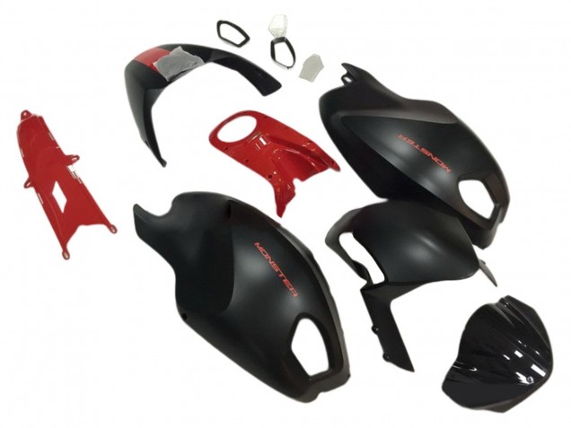 Discount 2008-2012 Red Matte Black Monster Ducati Monster 696 796 1100 1100S Motorcycle Fairings Canada
