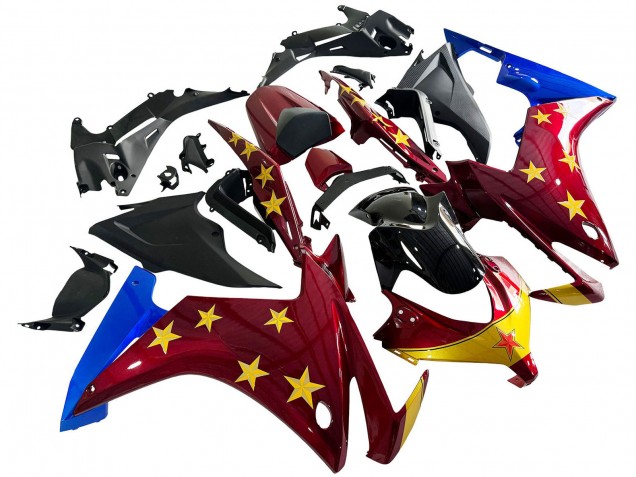 Discount 2013-2015 Red Blue Yellow Star Honda CBR500R Motorcycle Fairings Canada