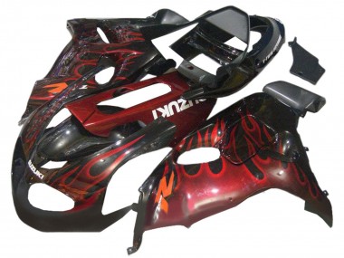Discount 1998-2003 Glossy Black Red Flame Suzuki TL1000R Motorcycle Fairings Canada
