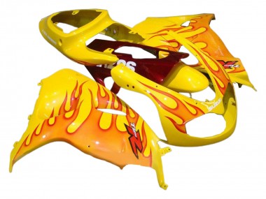 Discount 1998-2003 Yellow with Red Flame Suzuki TL1000R Motorcycle Fairings Canada