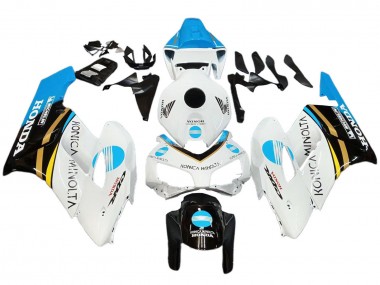 Discount 2004-2005 White Light Blue Yellow Black Konica Minolta Honda CBR1000RR Motorcycle Fairings Canada