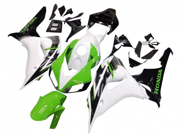 Discount 2006-2007 White Green Glossy Black Honda CBR1000RR Motorcycle Fairing Canada
