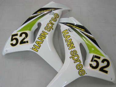 Discount 2006-2007 White Green Glossy Black Hannspree 52 Honda CBR1000RR Motorcycle Fairings Canada