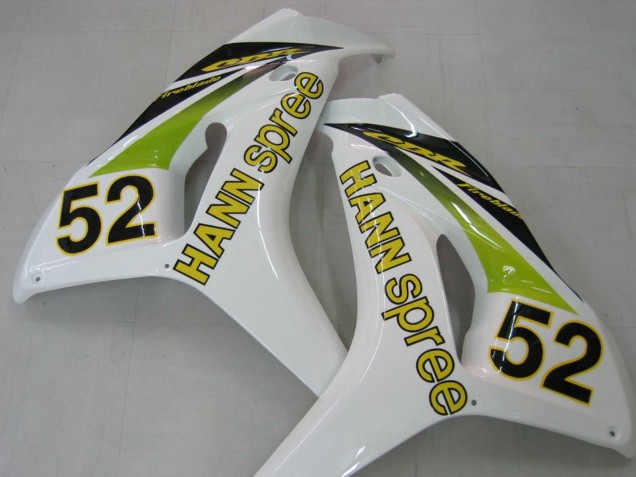 Discount 2006-2007 White Green Glossy Black Hannspree 52 Honda CBR1000RR Motorcycle Fairings Canada