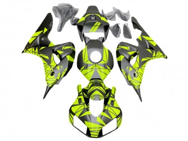 Discount 2006-2007 Fluorescent Green Matte Black Honda CBR1000RR Motorcycle Fairings Canada