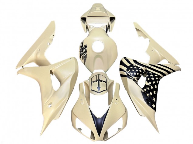 Discount 2006-2007 Cream Black Honda CBR1000RR Motorcycle Fairings Canada