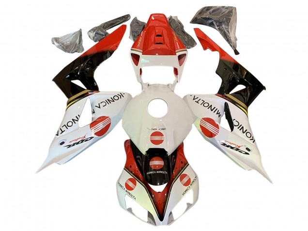 Discount 2006-2007 White Red Glossy Black Konica Minolta Honda CBR1000RR Motorcycle Fairings Canada