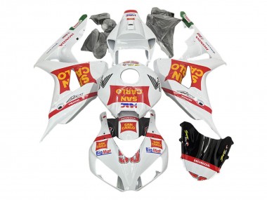 Discount 2006-2007 White Red San Carlo Honda CBR1000RR Motorcycle Fairings Canada