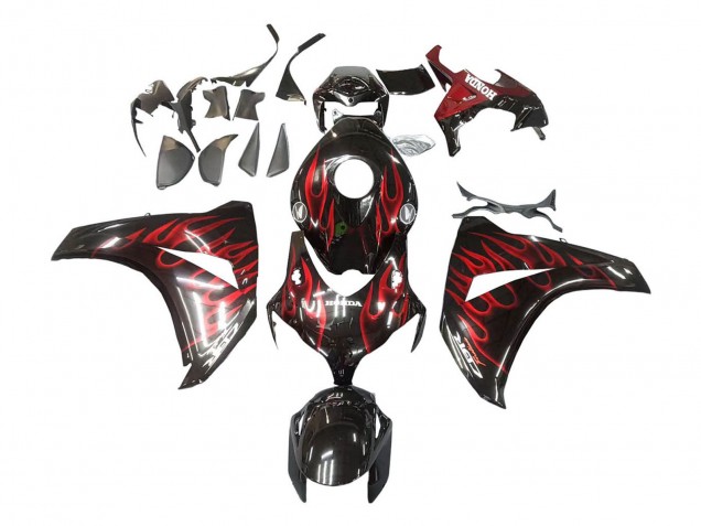 Discount 2008-2011 Glossy Black Red Flame Honda CBR1000RR Motorcycle Fairing Canada