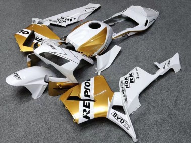 Discount 2003-2004 White Gold Black Repsol Honda CBR600RR Motorcycle Fairings Canada