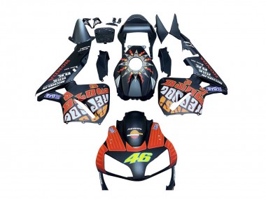 Discount 2003-2004 Matte Black Orange Repsol Rossi 46 Honda CBR600RR Motorcycle Fairings Canada