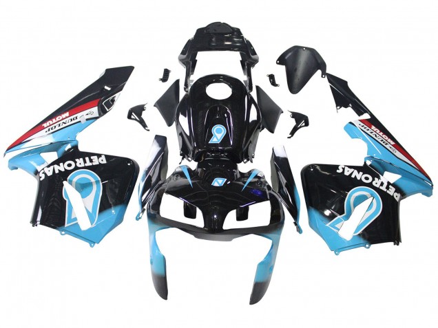 Discount 2003-2004 Light Blue Red Glossy Black Dunlop Honda CBR600RR Motorcycle Fairings Canada