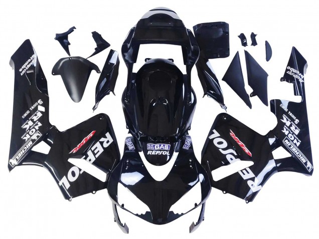 Discount 2003-2004 Glossy Black White Repsol Honda CBR600RR Motorcycle Fairings Canada