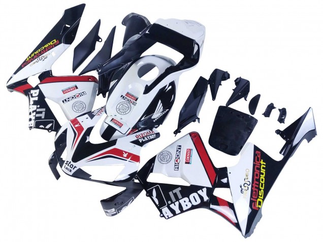Discount 2003-2004 White Red Glossy Black DENSO Rimont Honda CBR600RR Motorcycle Fairings Canada